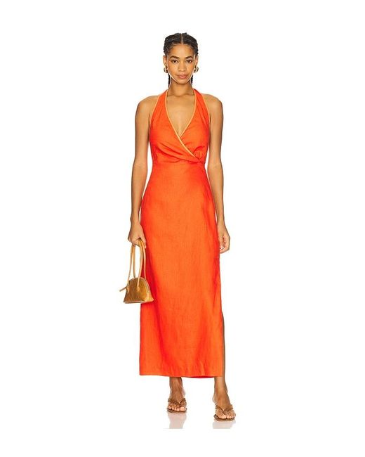 Sir Orange Panettone Twist Midi Dress