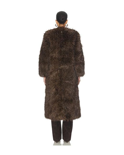 Apparis Black Nolwen Fox Maxi Coat