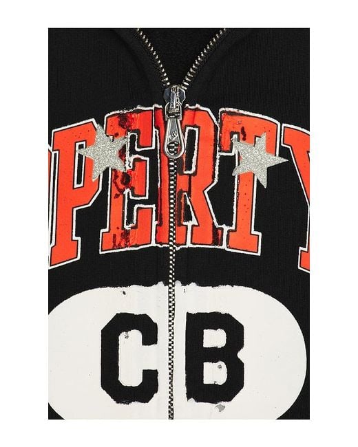 Cole Buxton Black Property Of Zipped Hoodie for men