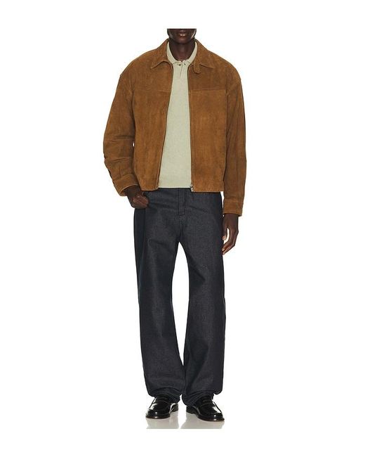 LE17SEPTEMBRE Brown Cow Suede Zip Blouson for men
