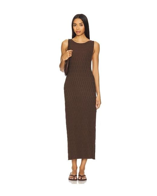 Free People Lilliana ミディ丈ドレス Brown