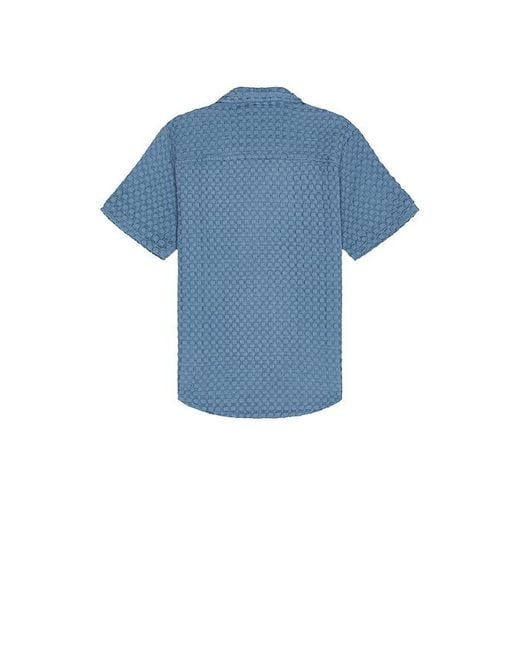 メンズ Oas Coronet Cuba Waffle Shirt Blue