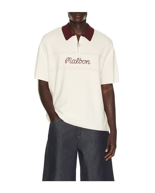 Malbon Blue Benny Sweater Polo for men