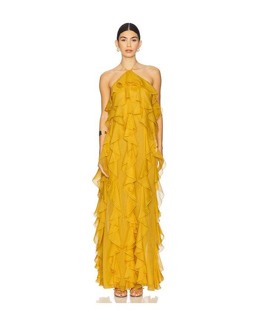 Ronny Kobo Yellow Liora Dress