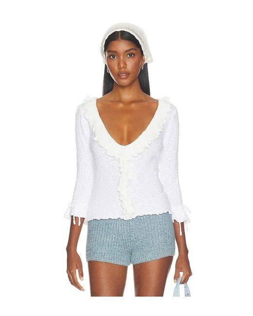 With Jean White Bianca Top