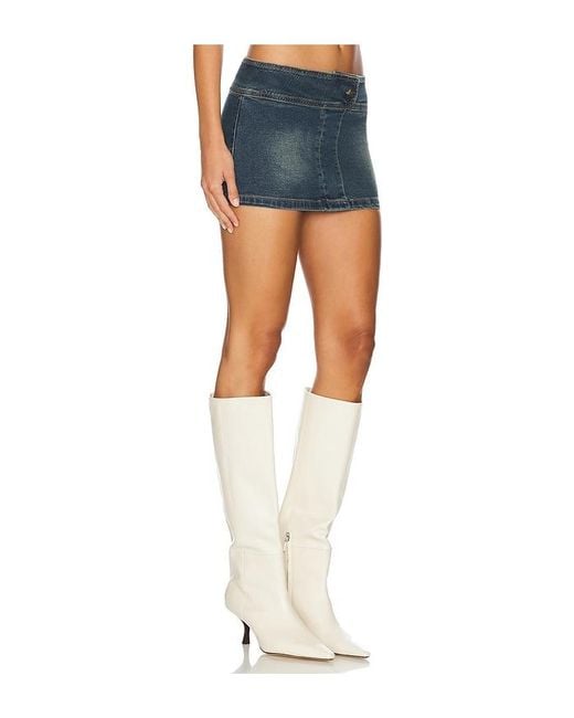 superdown Blue Liberty Micro Mini Skirt