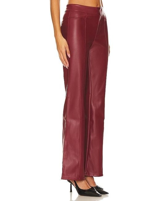 Free People Red X We The Free Uptown High Rise Faux Leather Pant