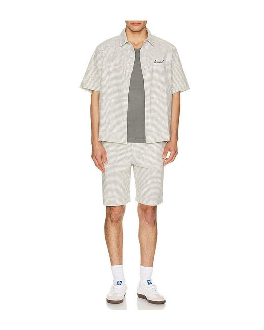 BOUND Gray Gingham Cropped Shirt for men