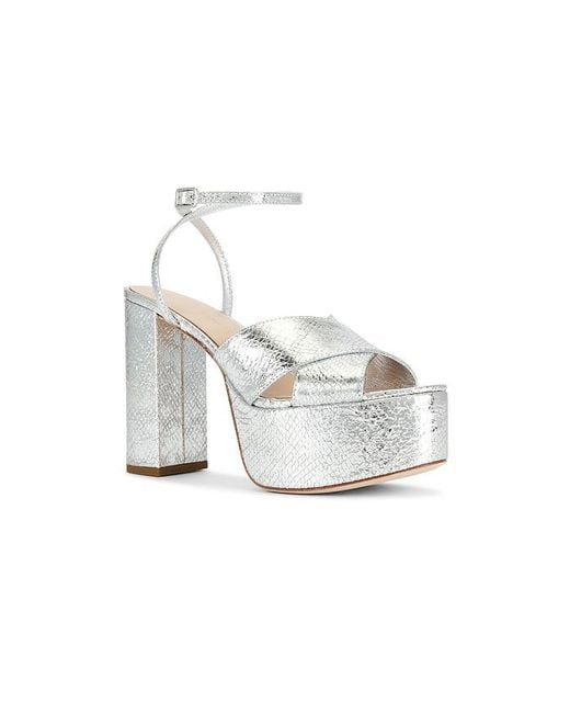Loeffler Randall White Loretta Platform Sandal