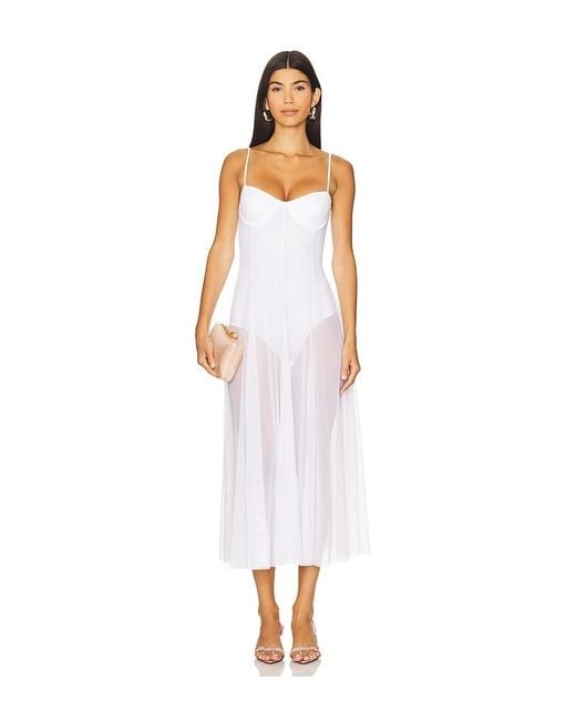 Norma Kamali White Underwire Dress With Bodysuit