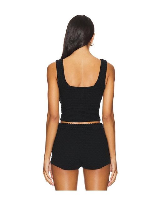 MAJORELLE Black Evaline Top