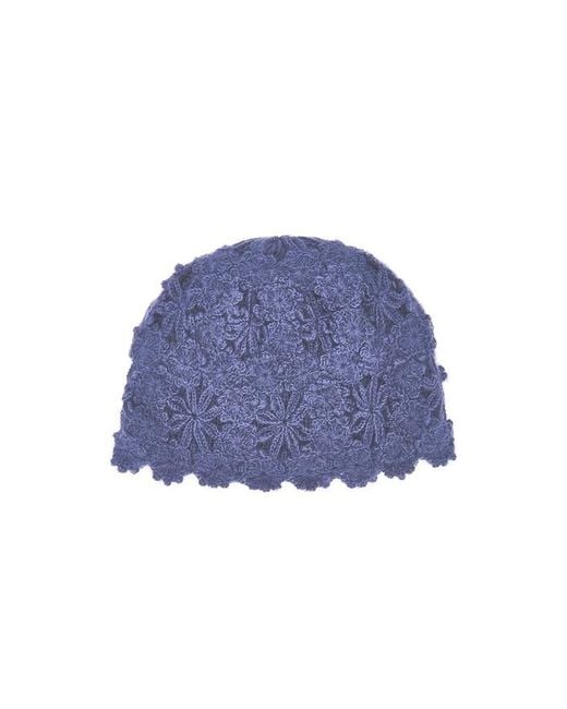 Lovers + Friends Blue Juliet Crochet Hat