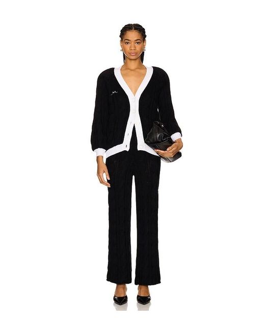 ROWEN ROSE Black Knit Pant