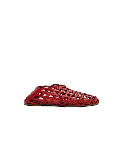 Gia Borghini Red X Helsa Peek-A-Boo Ballerina Flat