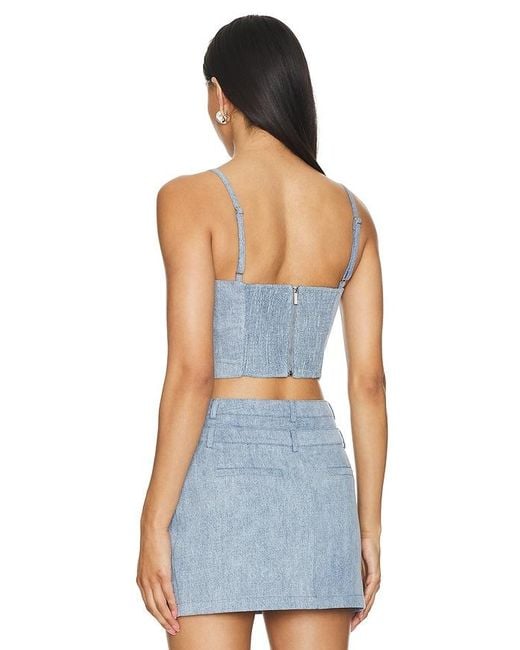 NonChalant Label Blue Bea Crop Top
