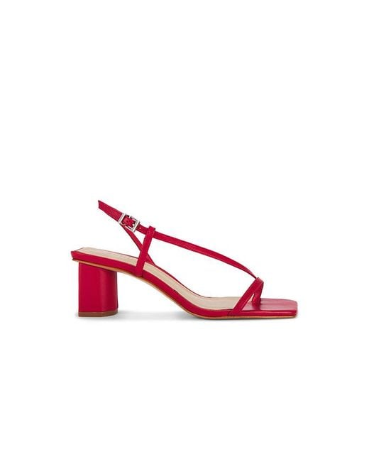 SCHUTZ SHOES Red Heloise Mid Block Heel