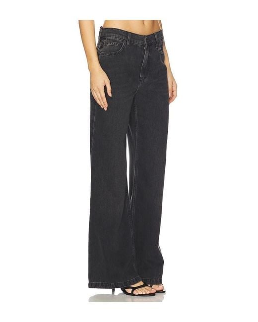 Free People Black X We The Free Stride Wide Leg In Miles To Go
