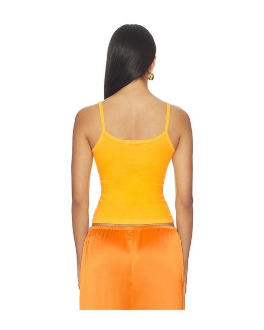 Cotton Citizen Orange The Verona Spaghetti Tank