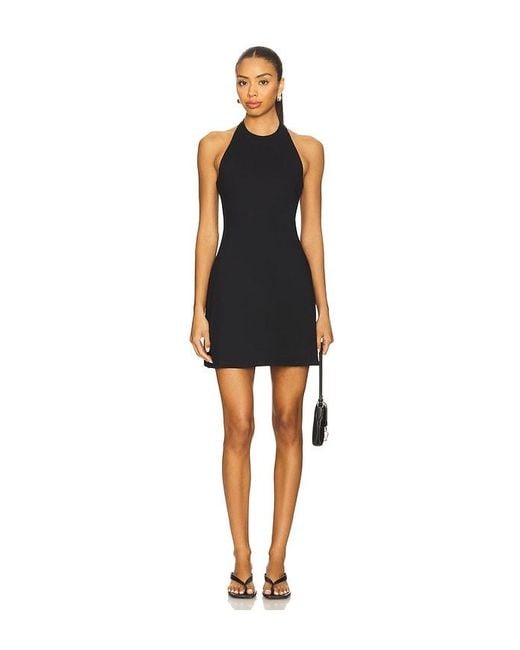 Susana Monaco Black Halter Flare Dress