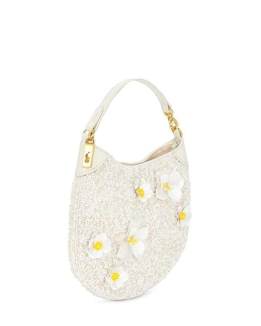 Polo Ralph Lauren White Beaded Pouch Small Shoulder Bag