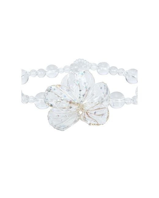 SUSAN FANG White Resin Flower Choker