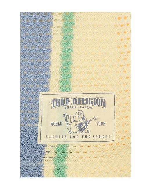 True Religion Multicolor Knit Stripe Shorts for men