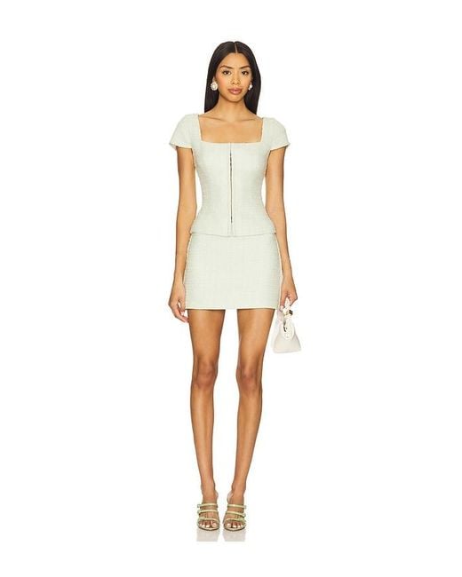Amanda Uprichard White Short Sleeve Antonia Top