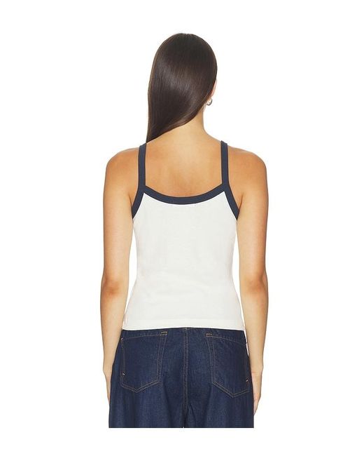 PERFECTWHITETEE White Cherry Cotton Ringer Tank