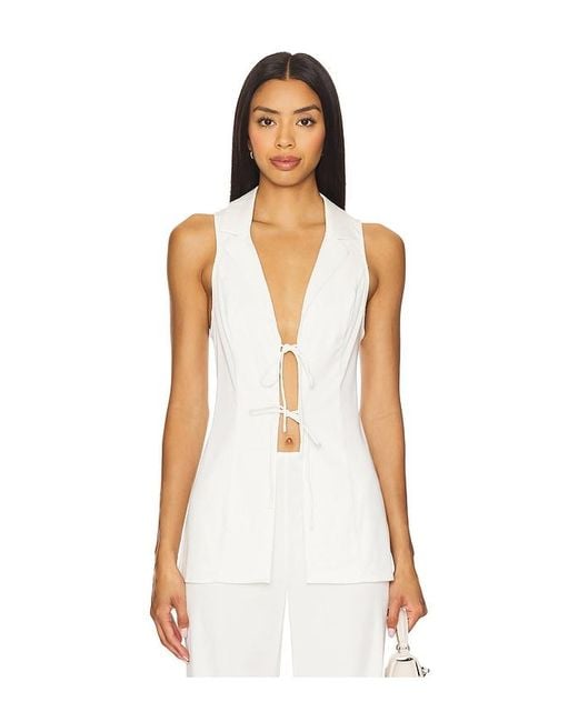 House of Harlow 1960 White X Revolve Arlo Vest Top