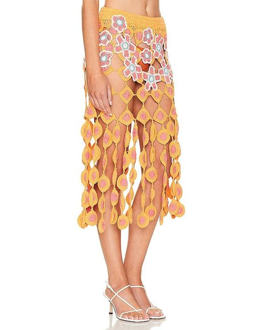 Celiab Orange Jataka Skirt