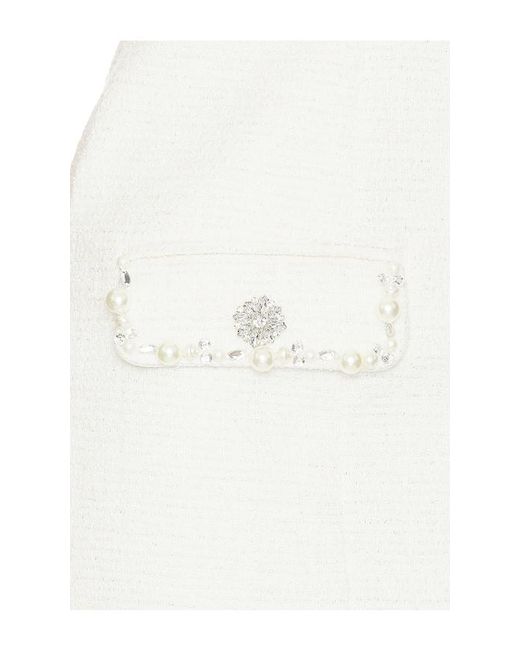 PATBO White Tweed Elsa Mini Dress