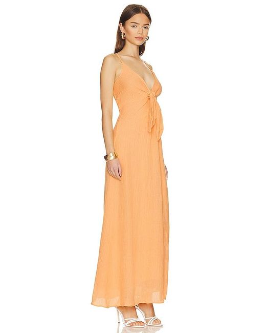 Faithfull The Brand Verona ミディ丈ドレス Orange