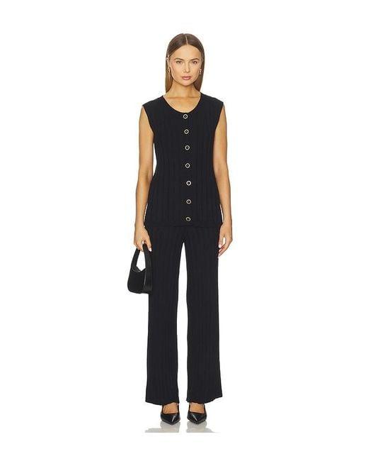 SNDY'S Black Baha Ribbed Top