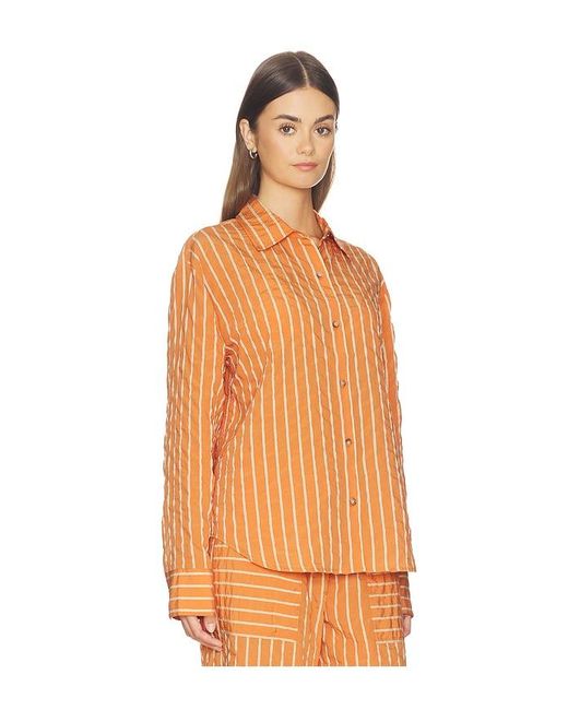 La Ligne Orange Oversized Button Down Shirt