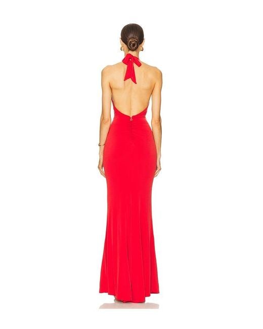 Nookie Red Illegal Halter Gown