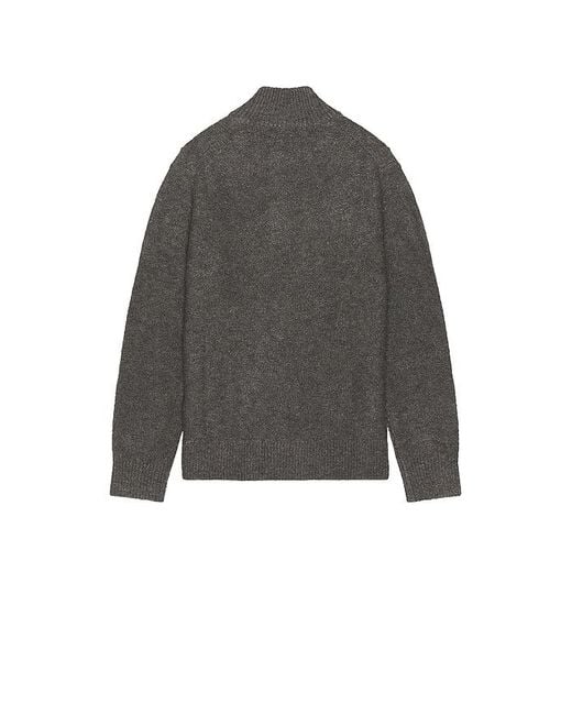 PAIGE Black Kotoni Snap Collar Sweater for men