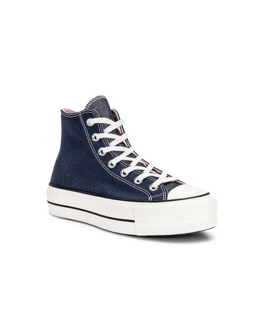 Converse Chuck Taylor All Star Lift Denim Fashion Sneaker in Blue | Lyst UK