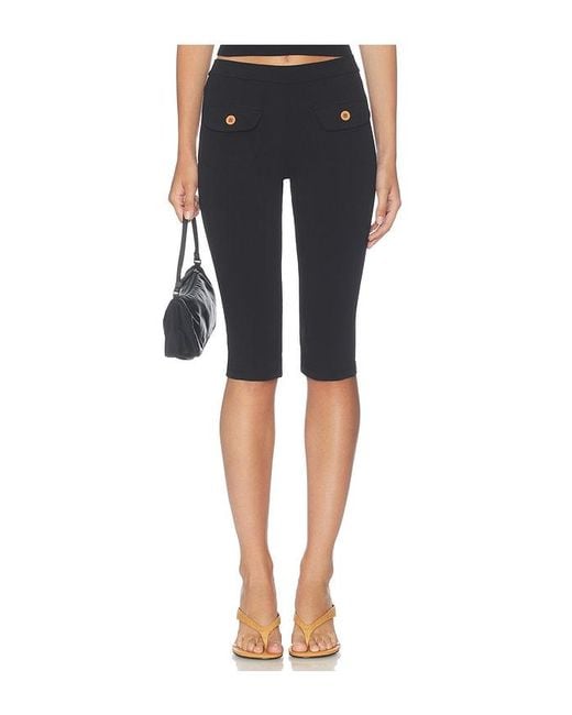 Oddli Black Button Capri