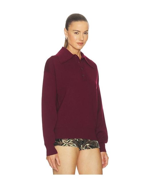 ALÉMAIS Red Claudia Knit Polo