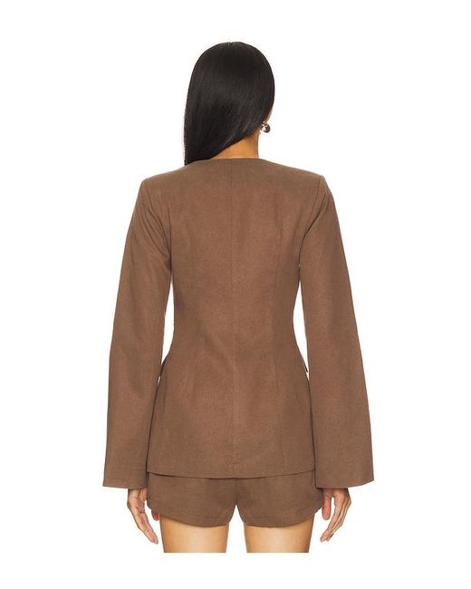 SNDY'S Brown Emilie Fitted Blazer