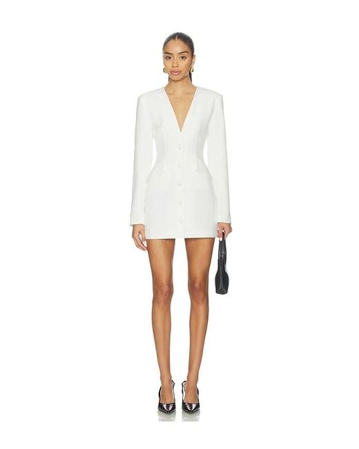 ALL THE WAYS White Elizabeth Blazer Dress