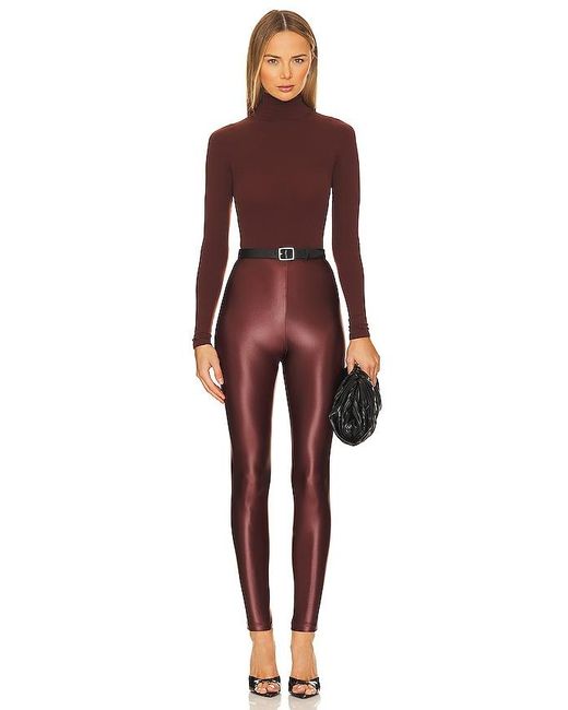 Commando Red Matte Metallic Legging