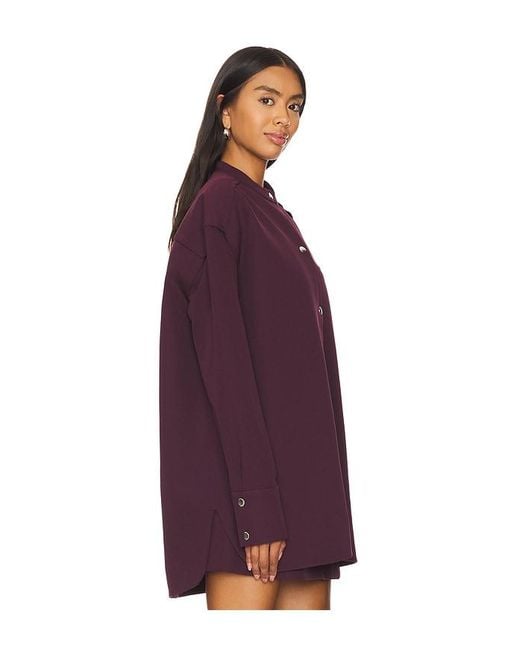 SER.O.YA Purple Ali Heavy Crepe Shacket