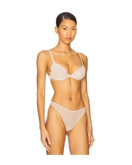 CUUP Orange Plunge Mesh Bra