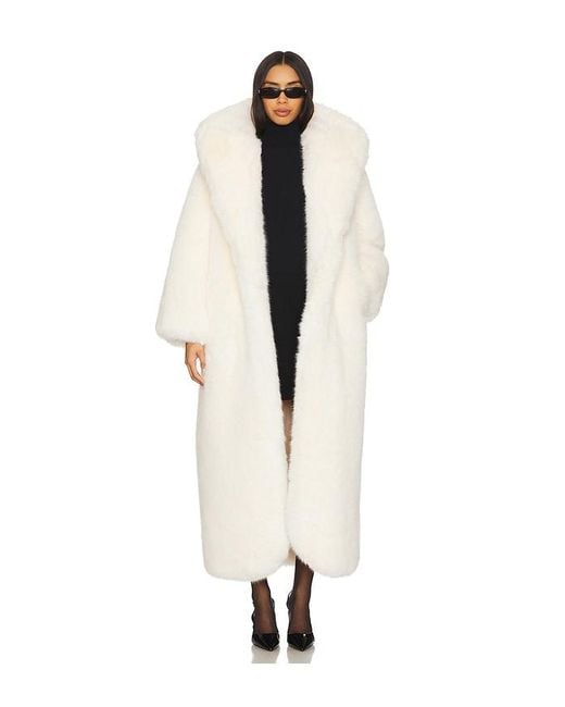 GIUSEPPE DI MORABITO White Faux Fur Hooded Coat