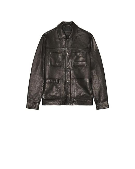 AllSaints Black Saxon Jacket for men