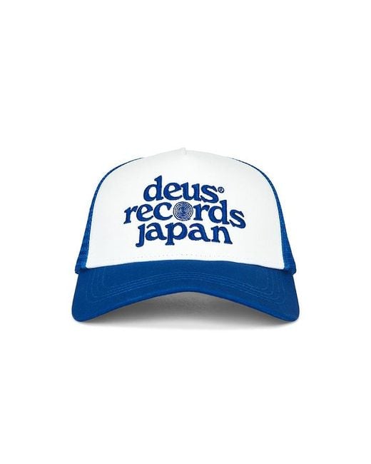 Deus Ex Machina Blue Strata Trucker Hat for men