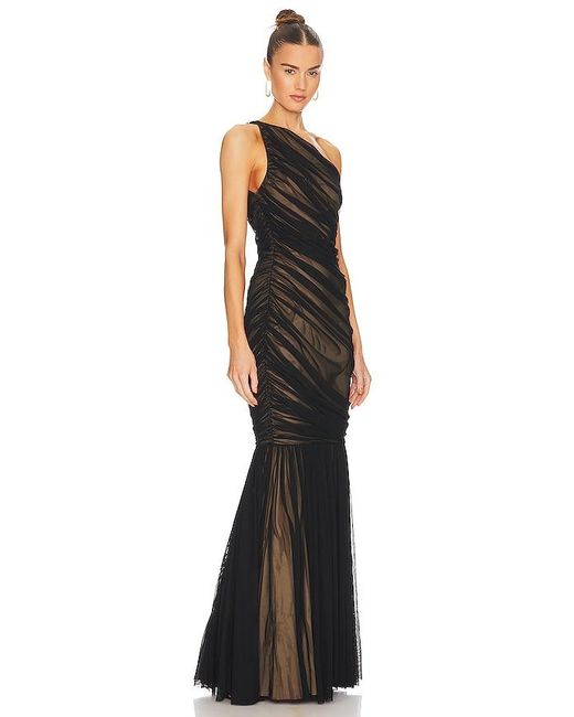 Norma Kamali Black Diana Fishtail Gown
