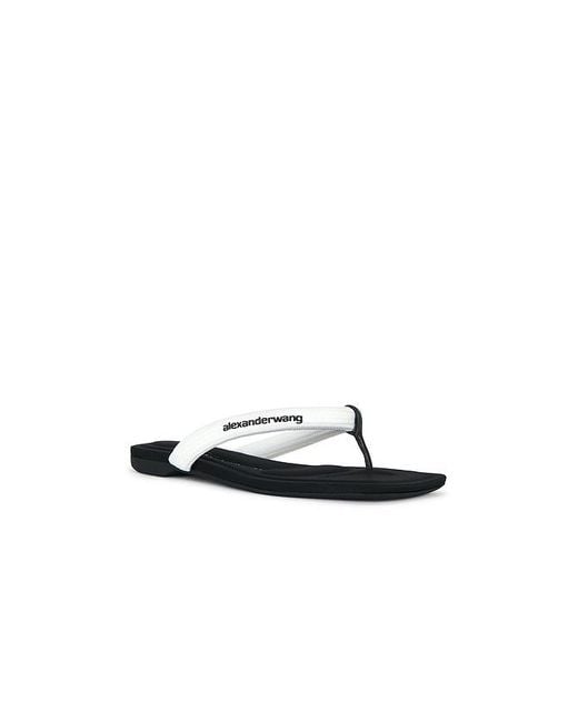 Alexander Wang White Jenna Tubular Flat Thong Sandal