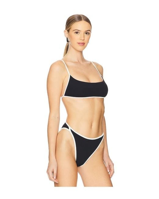 LSPACE Black Kourt Bikini Top
